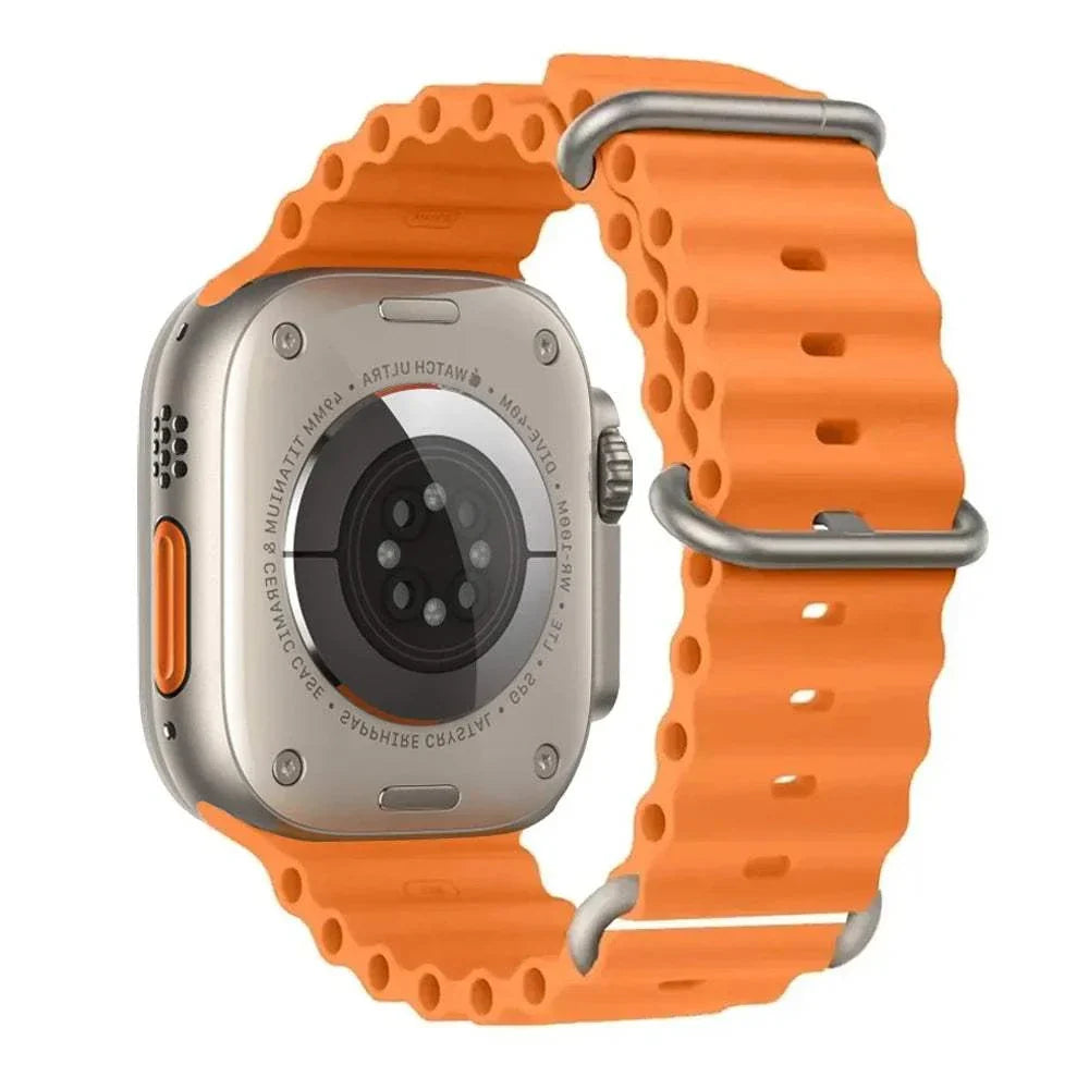 Ocean Band Silicone Watch Strap For Apple Watch Ultra Series 7 8 9 SE 40mm - Strap Shack