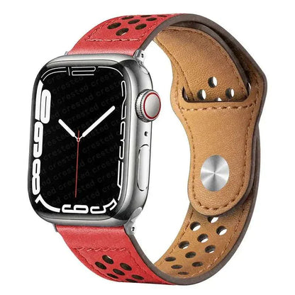 Leather Watch Band For Apple Watch 38mm 40mm 41mm 42mm 44mm 45mm 46mm 49mm - Strap Shack