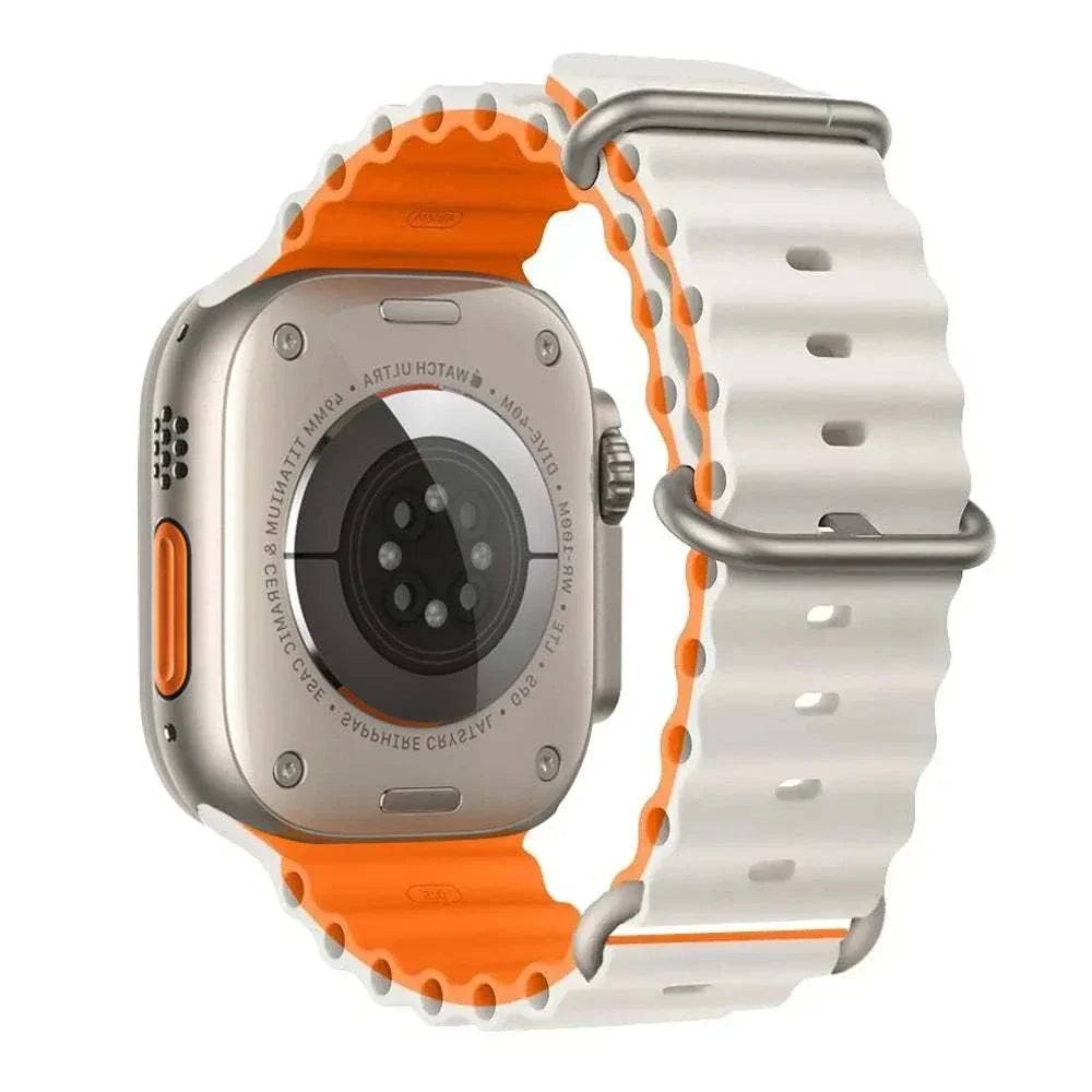 Ocean Band Silicone Watch Strap For Apple Watch Ultra Series 7 8 9 SE 40mm - Strap Shack