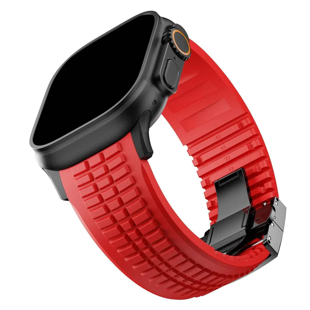 Silicone Sport Band for Apple Watch Ultra 2 49mm 46mm 45mm 44mm Stainless Buckle - Strap Shack