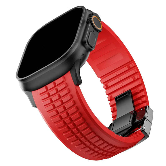 Silicone Sport Band for Apple Watch Ultra 2 49mm 46mm 45mm 44mm Stainless Buckle - Strap Shack