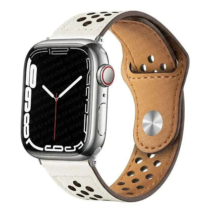 Leather Watch Band For Apple Watch 38mm 40mm 41mm 42mm 44mm 45mm 46mm 49mm - Strap Shack