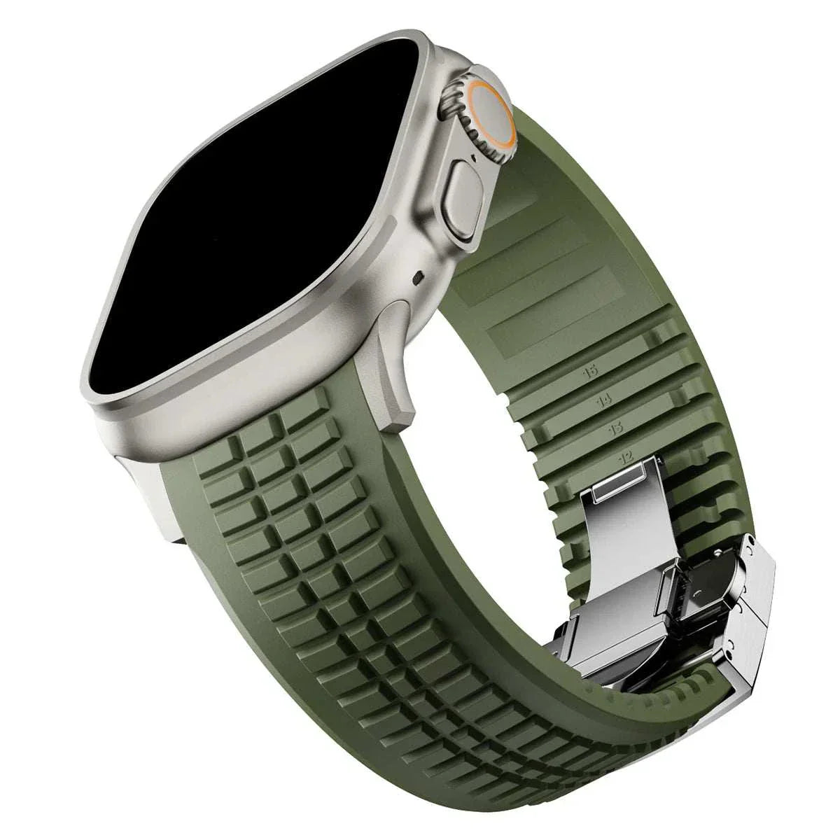 Silicone Sport Band for Apple Watch Ultra 2 49mm 46mm 45mm 44mm Stainless Buckle - Strap Shack