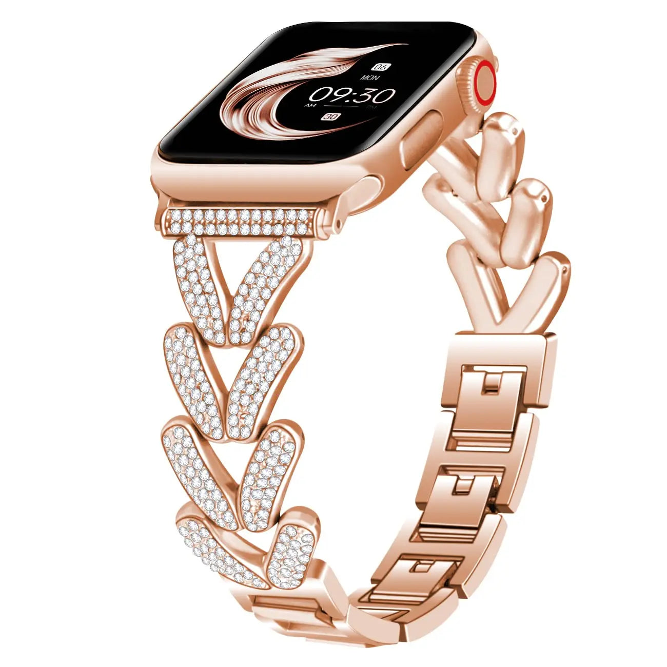 Bling Diamond Stainless Steel Apple Watch Band 38mm to 49mm Bracelet - Strap Shack