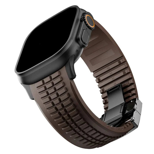 Silicone Sport Band for Apple Watch Ultra 2 49mm 46mm 45mm 44mm Stainless Buckle - Strap Shack
