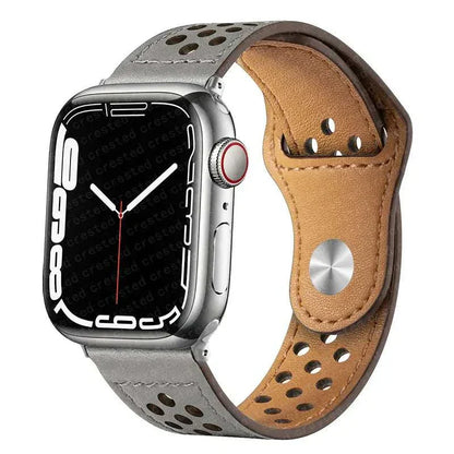 Leather Watch Band For Apple Watch 38mm 40mm 41mm 42mm 44mm 45mm 46mm 49mm - Strap Shack
