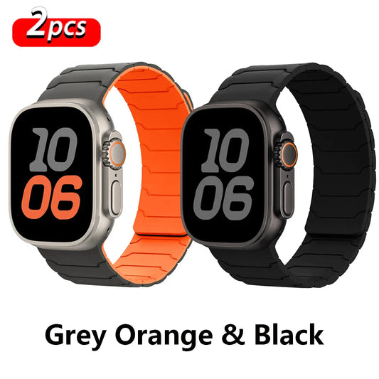 Magnetic Silicone Apple Watch Band 38mm To 46mm Universal Fit - Strap Shack