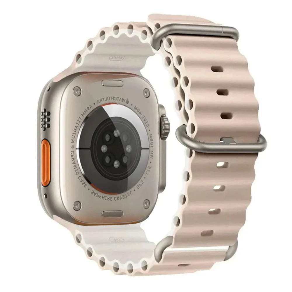 Ocean Band Silicone Watch Strap For Apple Watch Ultra Series 7 8 9 SE 40mm - Strap Shack