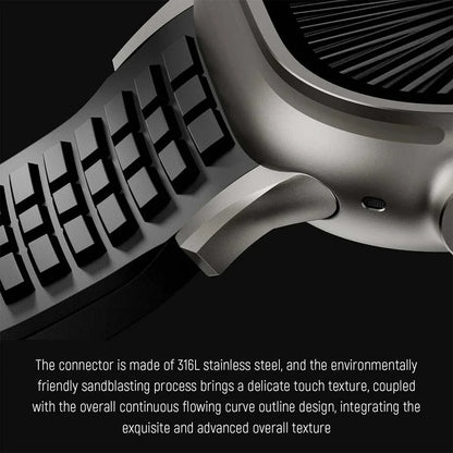 Silicone Sport Band for Apple Watch Ultra 2 49mm 46mm 45mm 44mm Stainless Buckle - Strap Shack