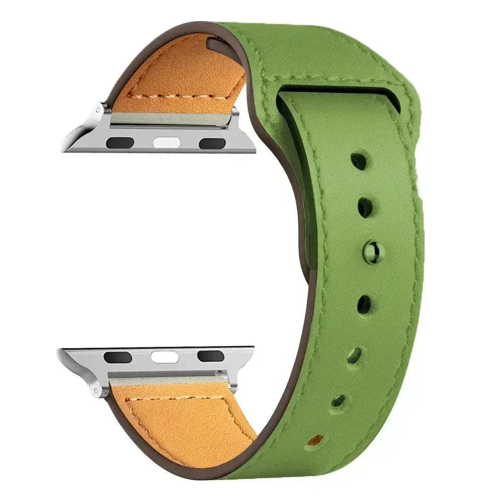 Leather Apple Watch Bands 38mm to 49mm Compatible with Series 3 9 Ultra 2 SE - Strap Shack