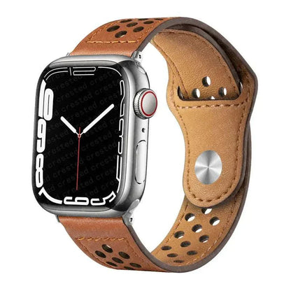 Leather Watch Band For Apple Watch 38mm 40mm 41mm 42mm 44mm 45mm 46mm 49mm - Strap Shack