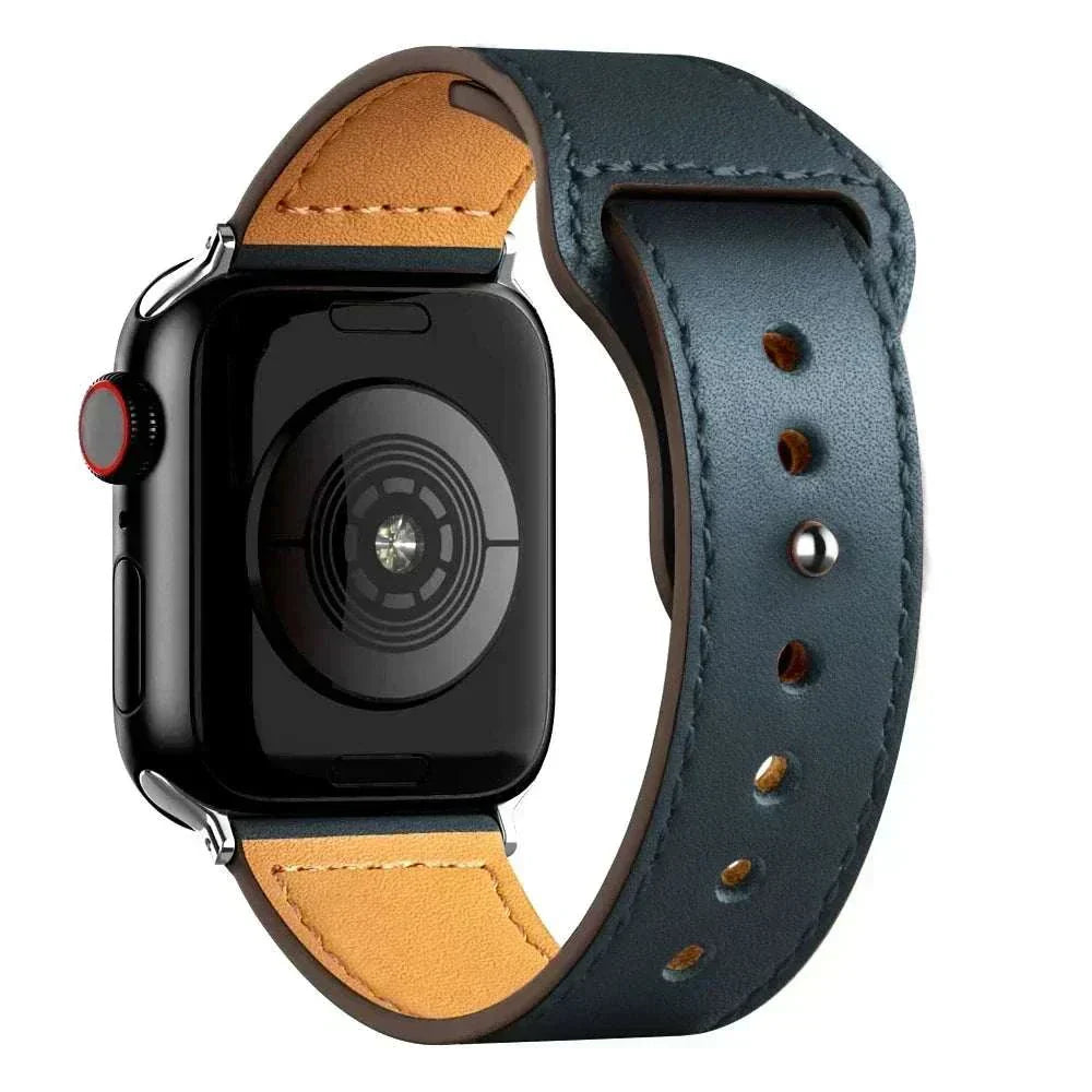 Leather Apple Watch Bands 38mm to 49mm Compatible with Series 3 9 Ultra 2 SE - Strap Shack