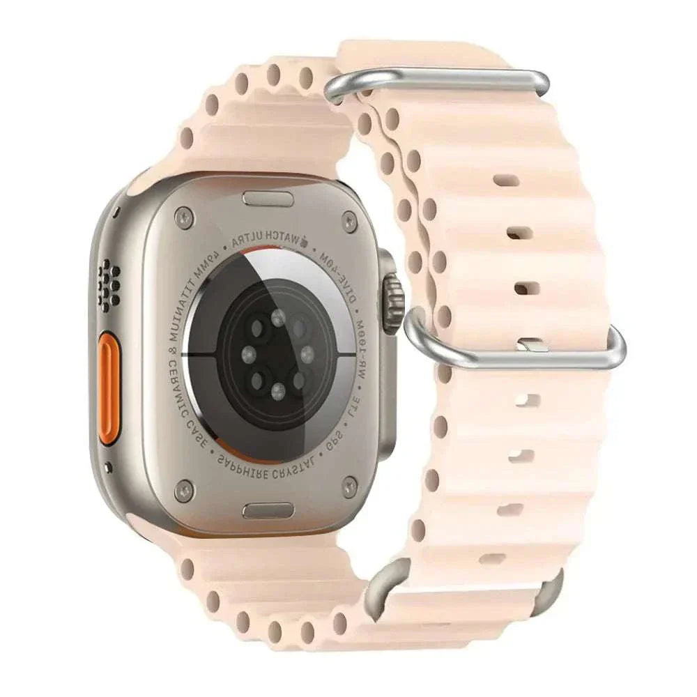 Ocean Band Silicone Watch Strap For Apple Watch Ultra Series 7 8 9 SE 40mm - Strap Shack