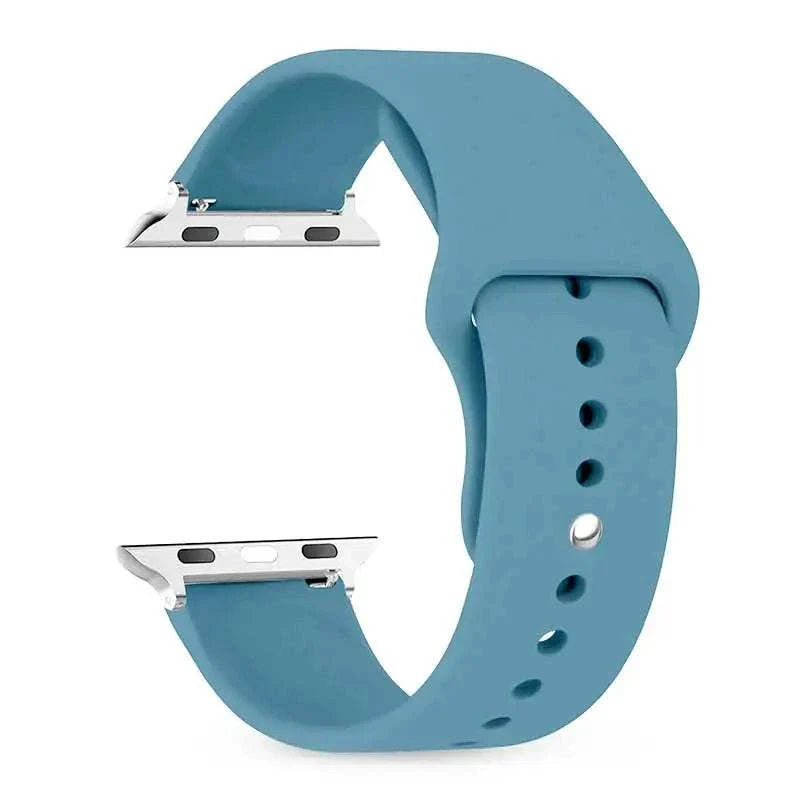 Silicone Apple Watch Band 38mm to 49mm Compatible with Series 8 7 6 5 4 3 SE - Strap Shack