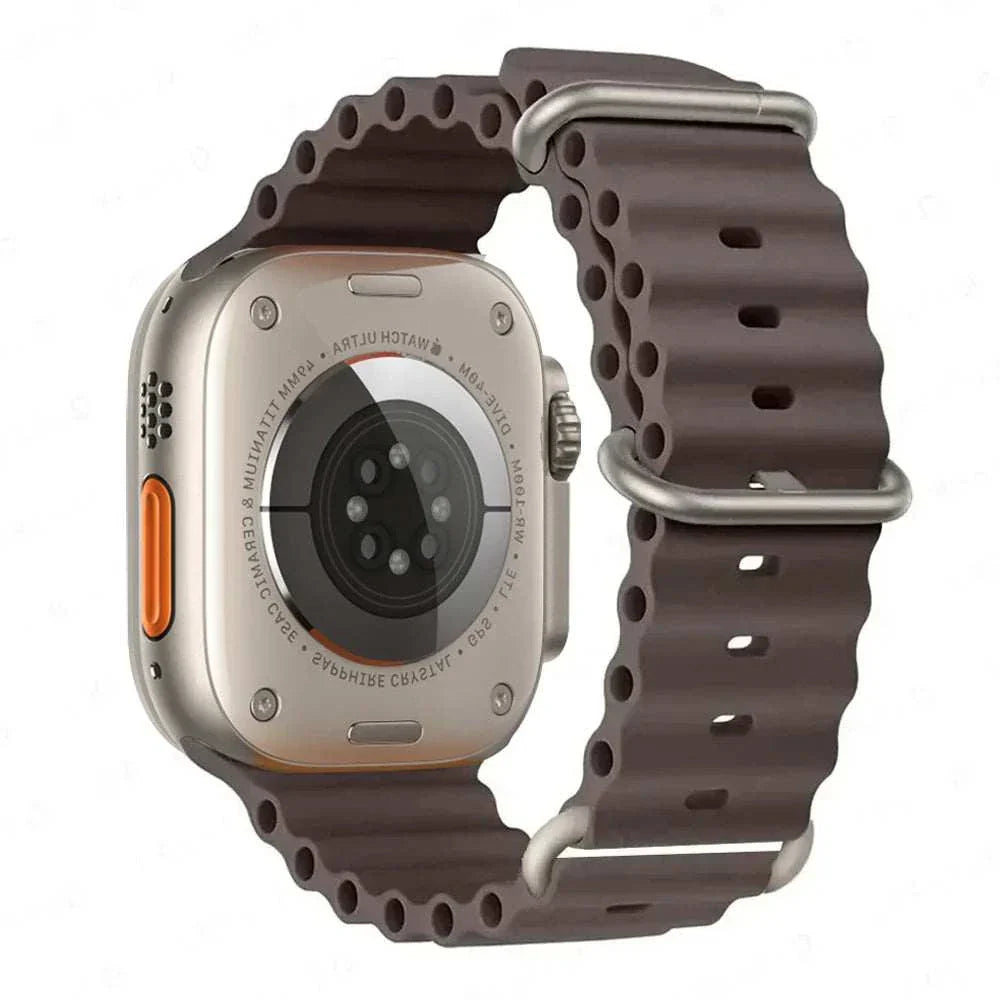 Ocean Band Silicone Watch Strap For Apple Watch Ultra Series 7 8 9 SE 40mm - Strap Shack