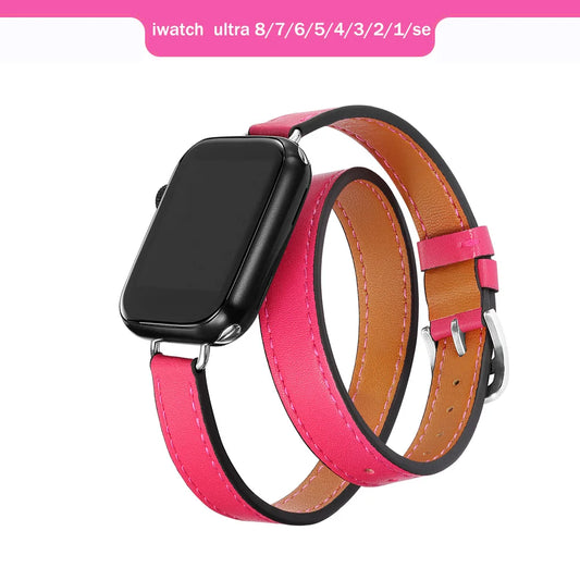 Double Tour Leather Band for Apple Watch - Strap Shack