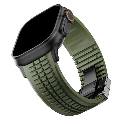 Silicone Sport Band for Apple Watch Ultra 2 49mm 46mm 45mm 44mm Stainless Buckle - Strap Shack