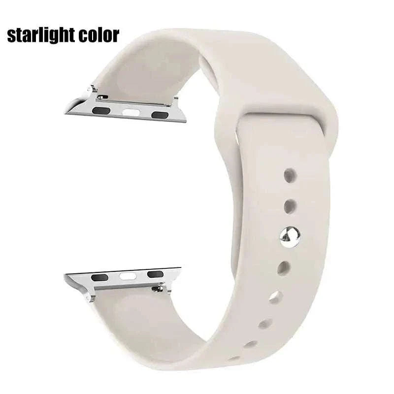Silicone Apple Watch Band 38mm to 49mm Compatible with Series 8 7 6 5 4 3 SE - Strap Shack