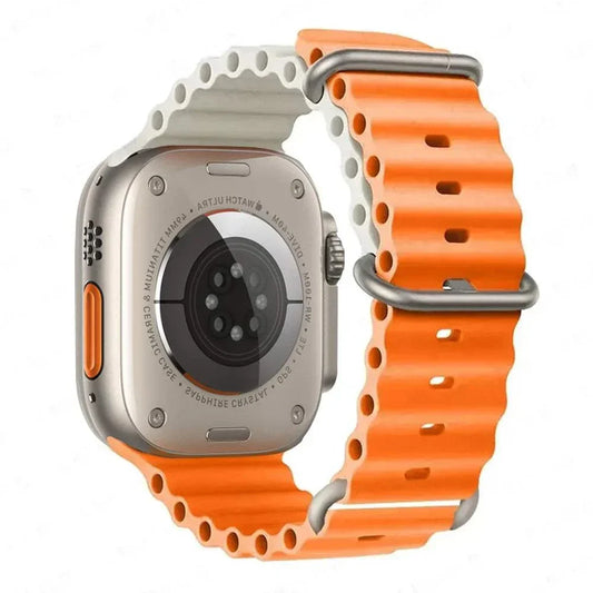 Ocean Band Silicone Watch Strap For Apple Watch Ultra Series 7 8 9 SE 40mm - Strap Shack