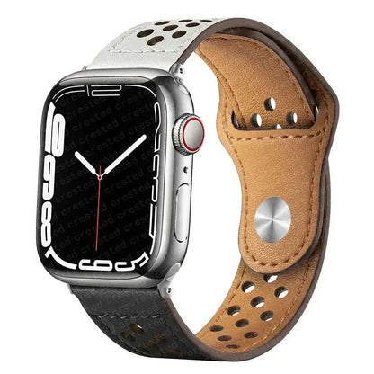 Leather Watch Band For Apple Watch 38mm 40mm 41mm 42mm 44mm 45mm 46mm 49mm - Strap Shack
