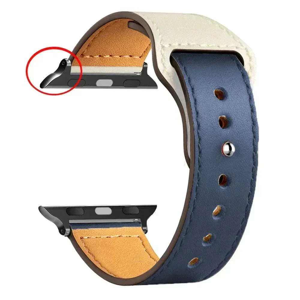 Leather Apple Watch Bands 38mm to 49mm Compatible with Series 3 9 Ultra 2 SE - Strap Shack