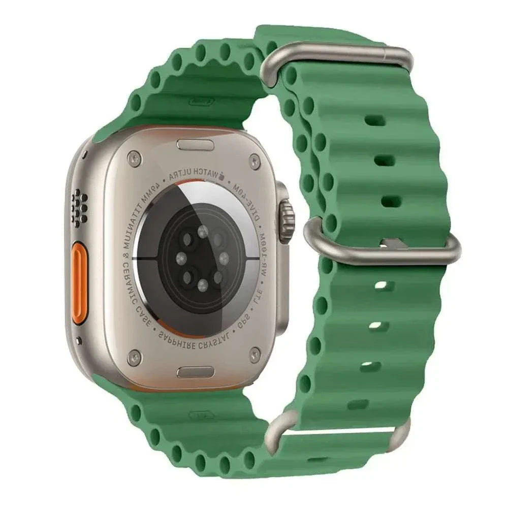 Ocean Band Silicone Watch Strap For Apple Watch Ultra Series 7 8 9 SE 40mm - Strap Shack