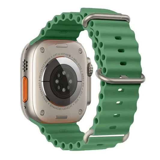 Ocean Band Silicone Watch Strap For Apple Watch Ultra Series 7 8 9 SE 40mm - Strap Shack