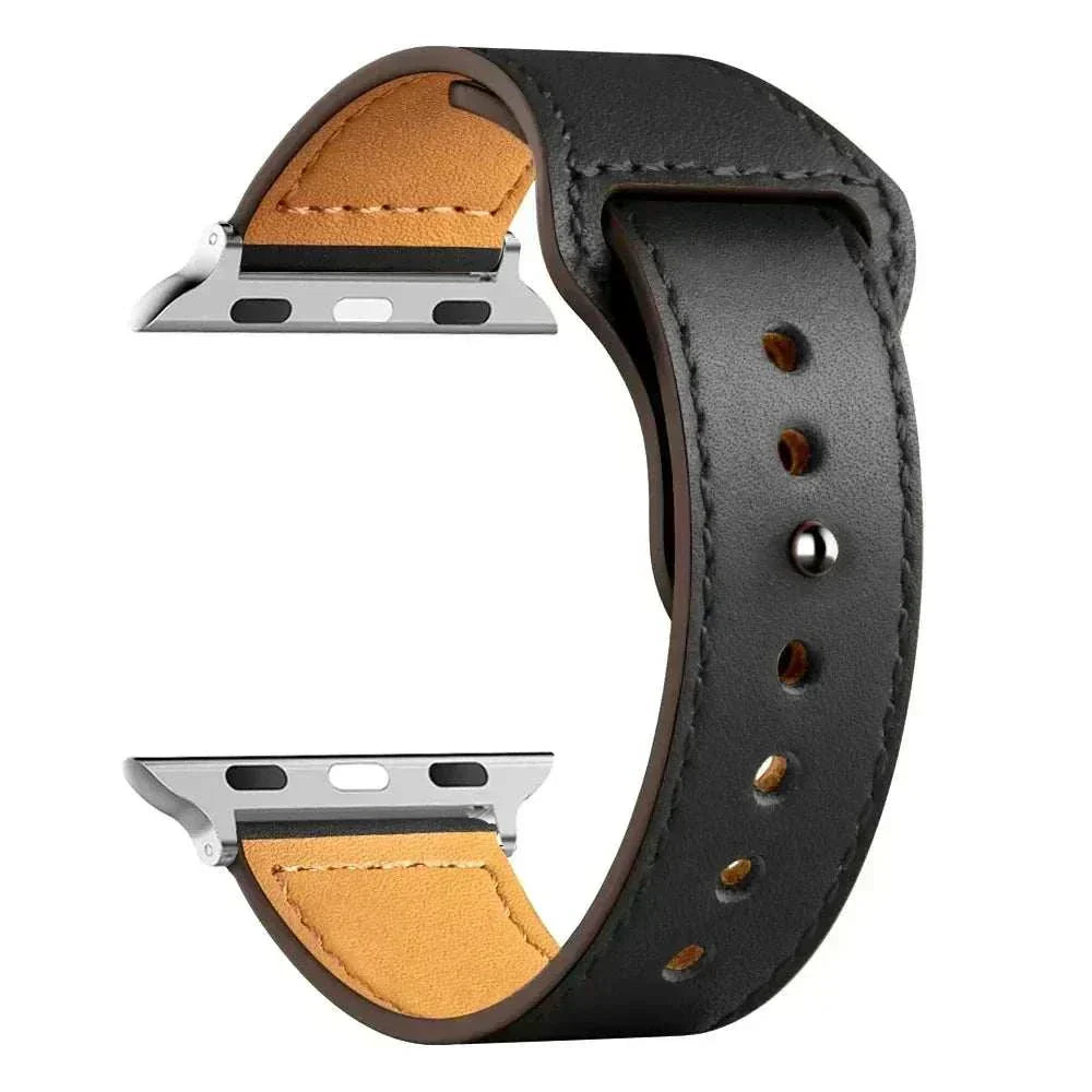 Leather Apple Watch Bands 38mm to 49mm Compatible with Series 3 9 Ultra 2 SE - Strap Shack