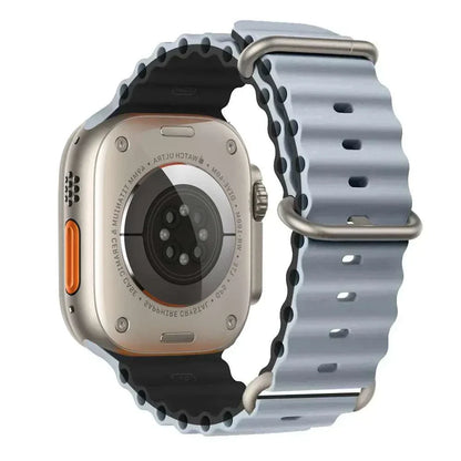 Ocean Band Silicone Watch Strap For Apple Watch Ultra Series 7 8 9 SE 40mm - Strap Shack