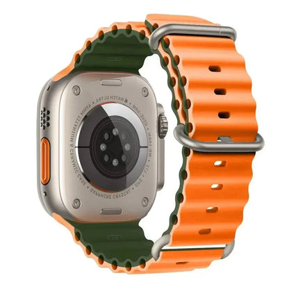 Ocean Band Silicone Watch Strap For Apple Watch Ultra Series 7 8 9 SE 40mm - Strap Shack