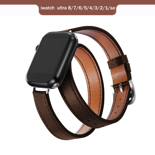 Double Tour Leather Band for Apple Watch - Strap Shack