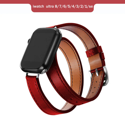 Double Tour Leather Band for Apple Watch - Strap Shack