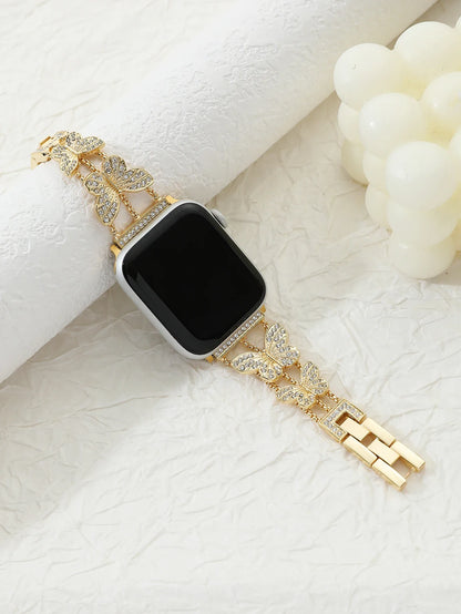 Metal Strap For Apple Watch Bling Butterfly Bracelet Chain 40mm 41mm 45mm 49mm - Strap Shack