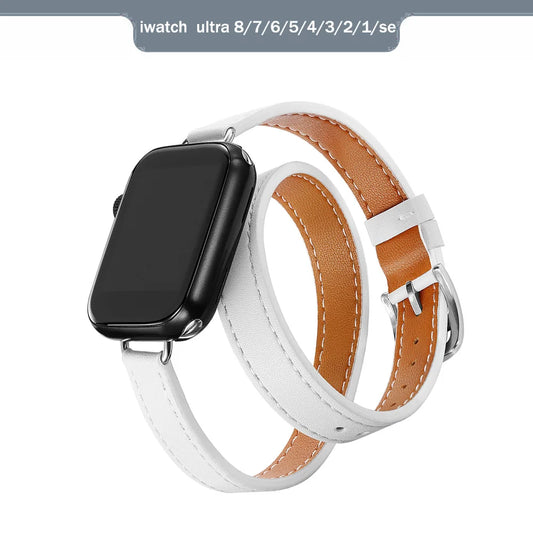 Double Tour Leather Band for Apple Watch - Strap Shack