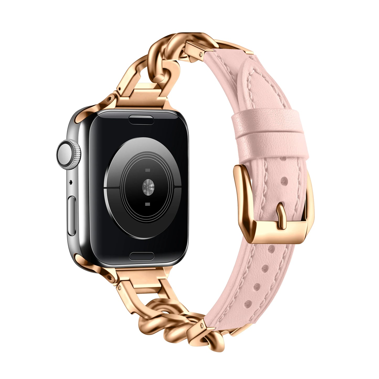 Leather Band for Apple Watch Ultra 49mm Stainless Steel Clasp Strap - Strap Shack