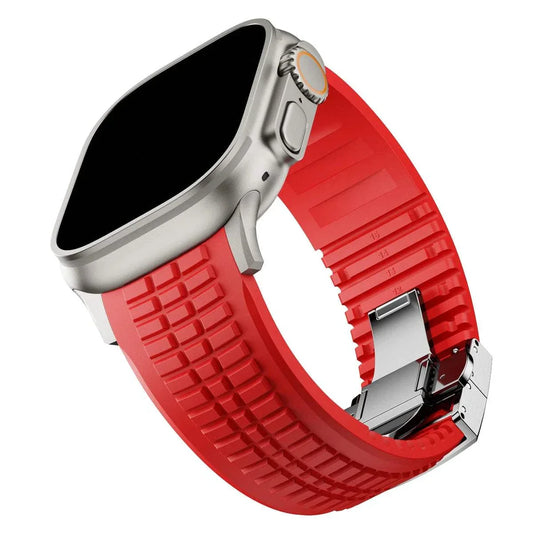 Silicone Sport Band for Apple Watch Ultra 2 49mm 46mm 45mm 44mm Stainless Buckle - Strap Shack