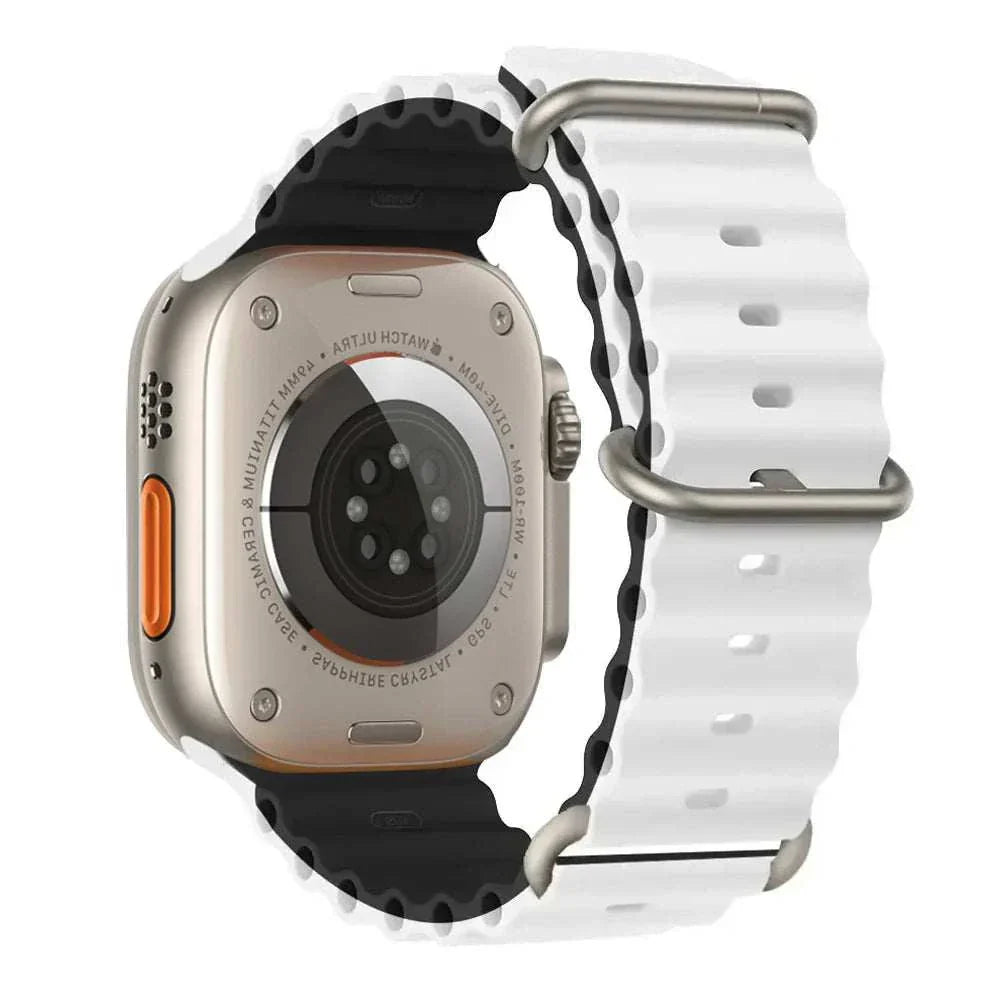 Ocean Band Silicone Watch Strap For Apple Watch Ultra Series 7 8 9 SE 40mm - Strap Shack