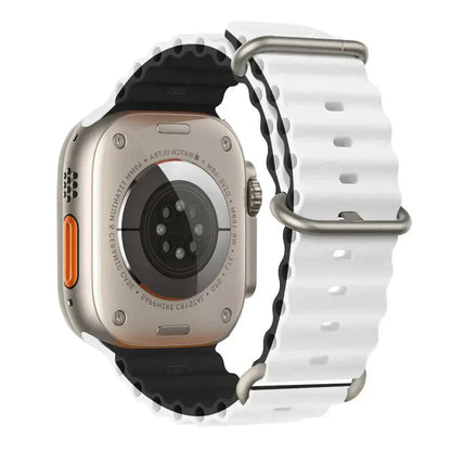 Ocean Band Silicone Watch Strap For Apple Watch Ultra Series 7 8 9 SE 40mm - Strap Shack