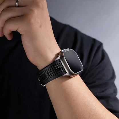 Silicone Sport Band for Apple Watch Ultra 2 49mm 46mm 45mm 44mm Stainless Buckle - Strap Shack
