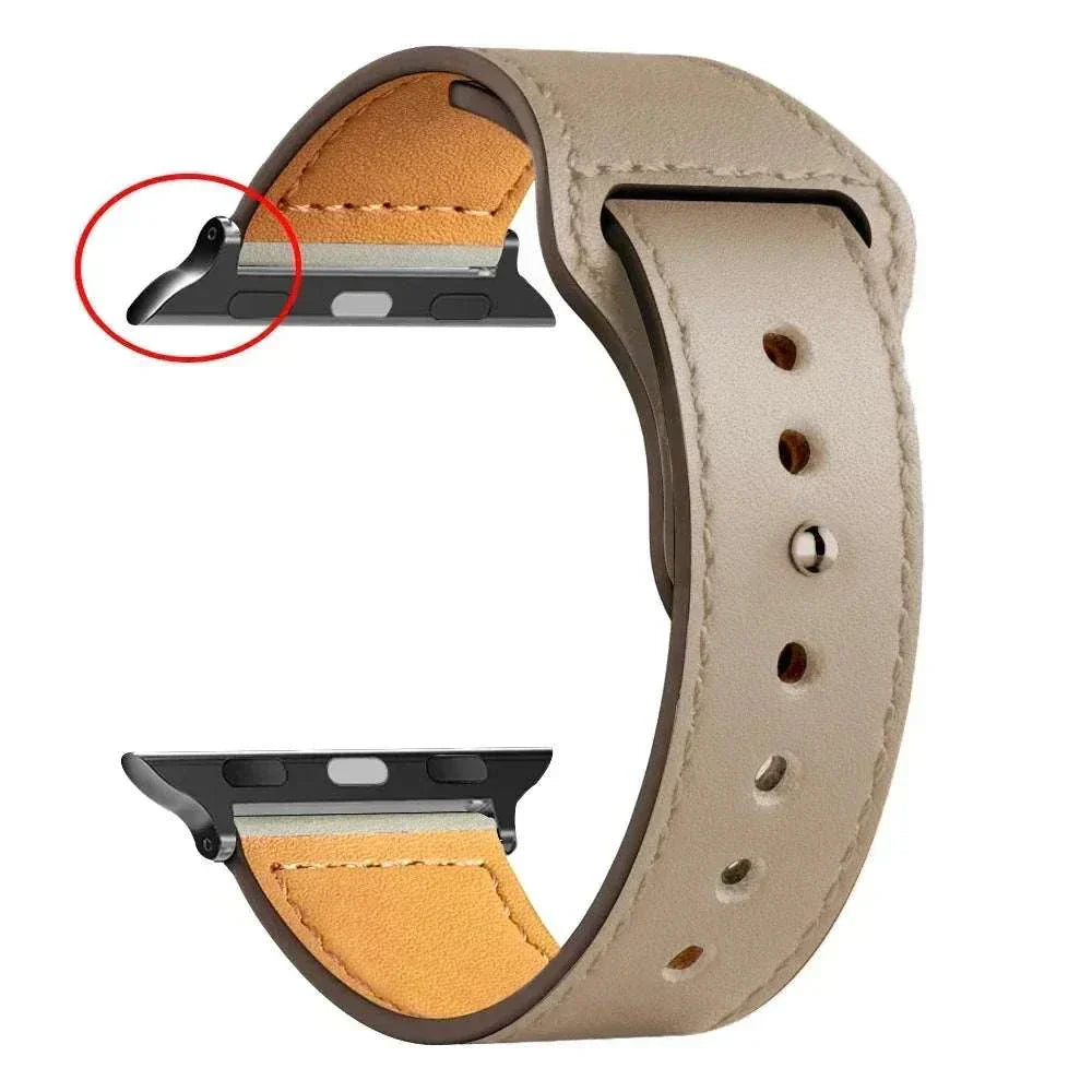 Leather Apple Watch Bands 38mm to 49mm Compatible with Series 3 9 Ultra 2 SE - Strap Shack