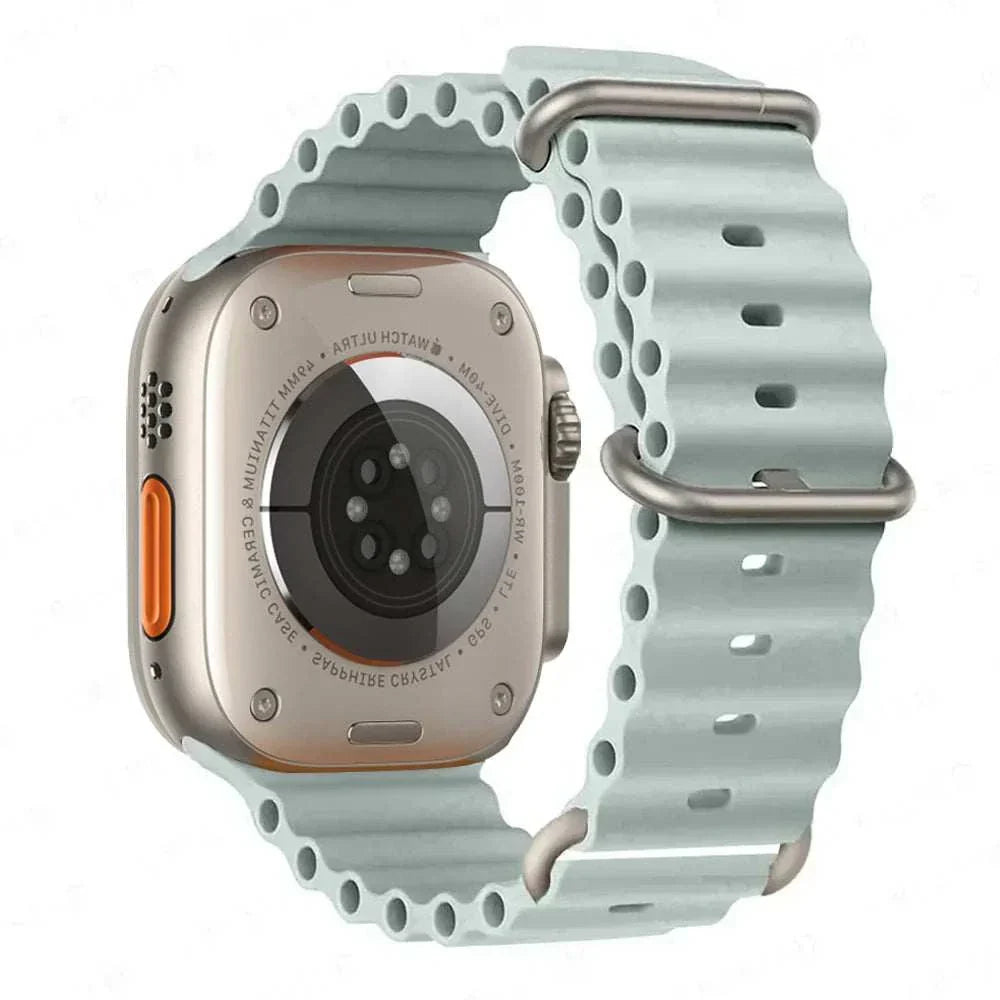 Ocean Band Silicone Watch Strap For Apple Watch Ultra Series 7 8 9 SE 40mm - Strap Shack