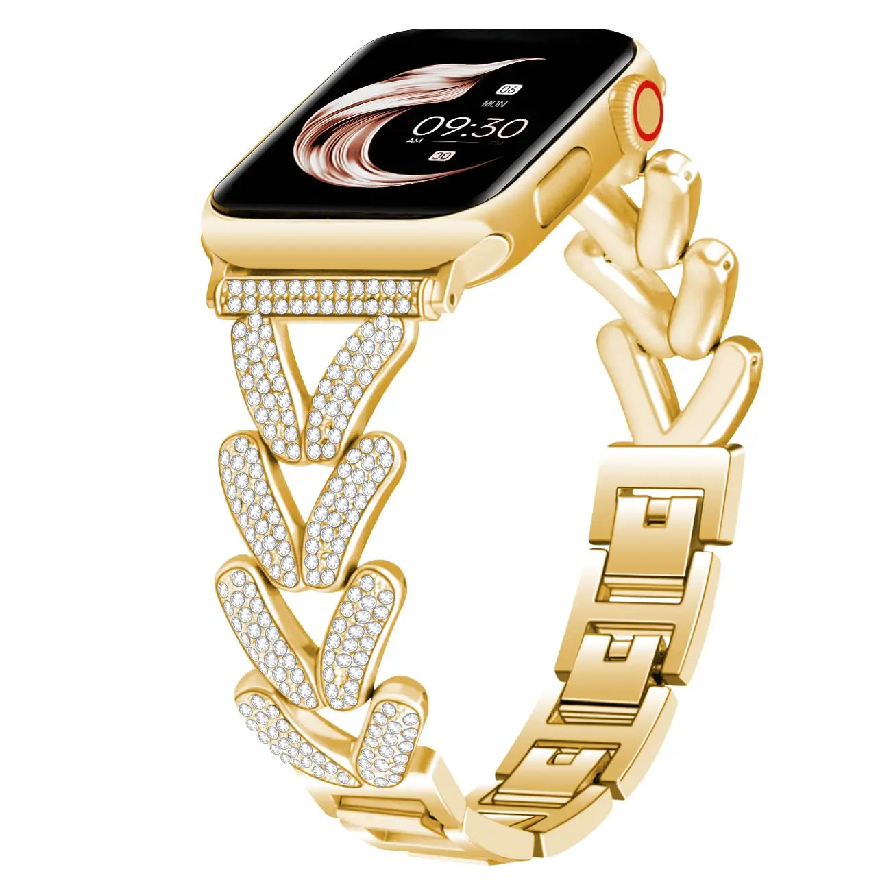 Bling Diamond Stainless Steel Apple Watch Band 38mm to 49mm Bracelet - Strap Shack