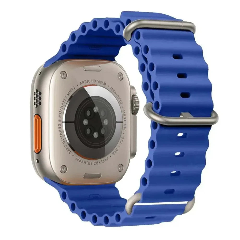 Ocean Band Silicone Watch Strap For Apple Watch Ultra Series 7 8 9 SE 40mm - Strap Shack
