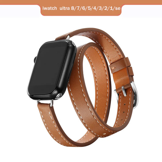 Double Tour Leather Band for Apple Watch - Strap Shack