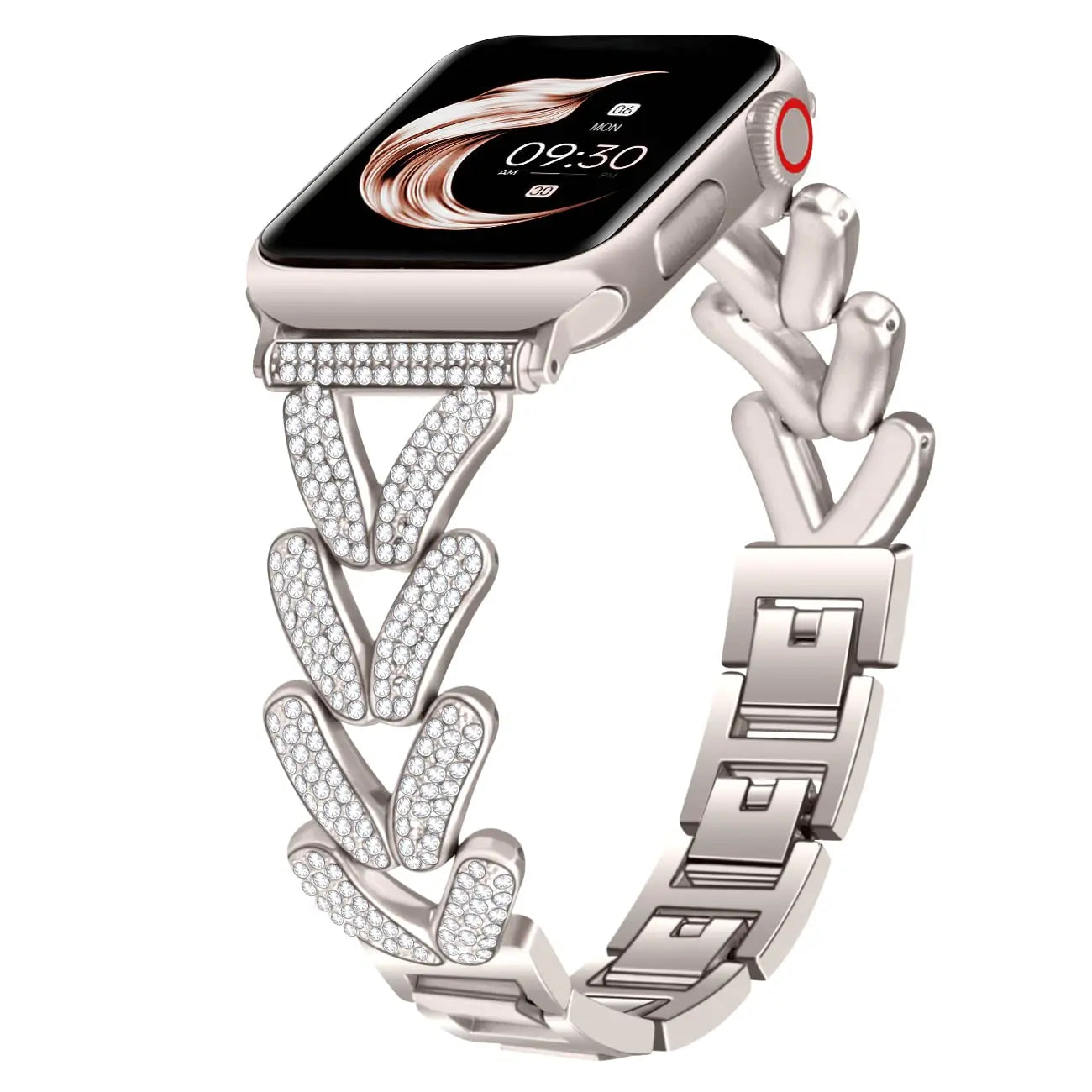Bling Diamond Stainless Steel Apple Watch Band 38mm to 49mm Bracelet - Strap Shack