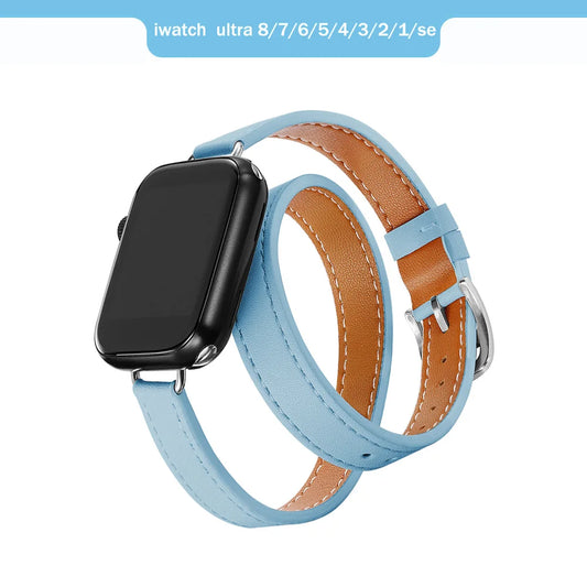 Double Tour Leather Band for Apple Watch - Strap Shack