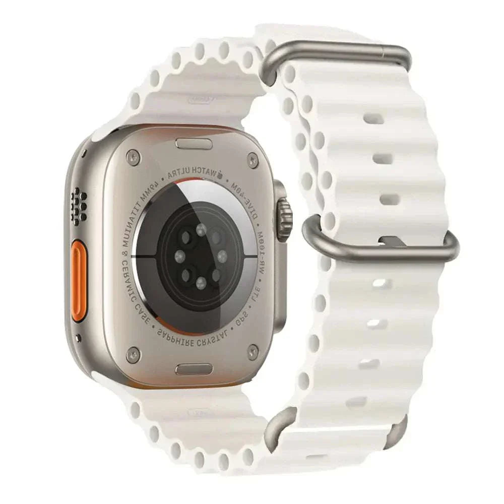 Ocean Band Silicone Watch Strap For Apple Watch Ultra Series 7 8 9 SE 40mm - Strap Shack