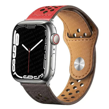Leather Watch Band For Apple Watch 38mm 40mm 41mm 42mm 44mm 45mm 46mm 49mm - Strap Shack