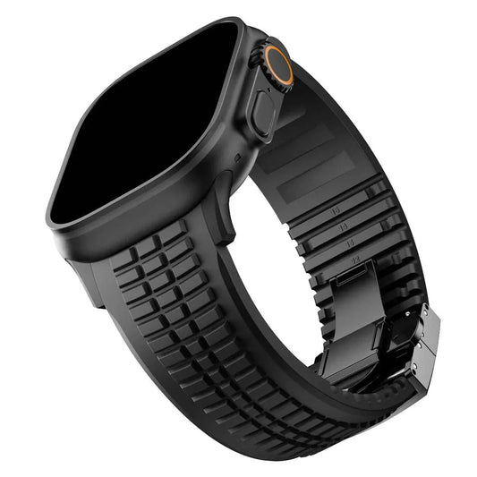 Silicone Sport Band for Apple Watch Ultra 2 49mm 46mm 45mm 44mm Stainless Buckle - Strap Shack
