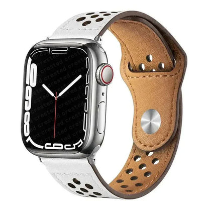 Leather Watch Band For Apple Watch 38mm 40mm 41mm 42mm 44mm 45mm 46mm 49mm - Strap Shack